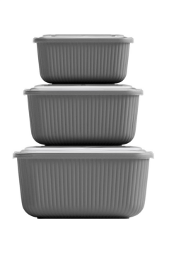 Flora 3’lü Erzak Gıda Saklama Kabı, Buzdolabı Düzenleyici Organizer 3’lü Set (600ml,1100ml,1800ml)