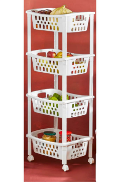 Flosoft 4 Katlı Patates ve Soğanlık, Katlı Sebzelik Meyvelik Mutfak Banyo Balkon Düzenleyici Raf