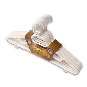 FLORA PLASTİK DÖNER BAŞLIKLI ELBİSE ASKISI 6'LI F074