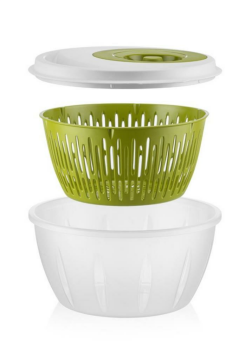 Flora Pratik Salata ve Sebze Kurutucu 4,5 Litre, Meyve Sebze Marul Yeşillik Yıkama Kurutma Kabı