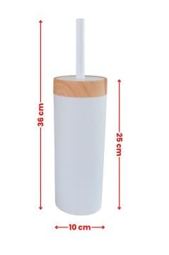 Bambu Desen WC Klozet Fırçası Plastik, Tuvalet Banyo WC Temizleme Fırçası Beyaz