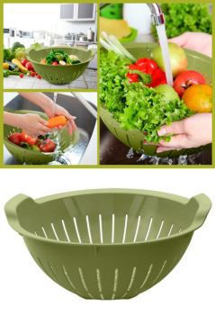 Flosoft Makarna Süzgeci 25 cm, Kulplu Sebze Meyve Yıkama Süzgeci 2,5 litre