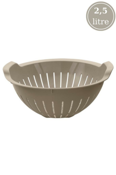 Flosoft Makarna Süzgeci 25 cm, Kulplu Sebze Meyve Yıkama Süzgeci 2,5 litre
