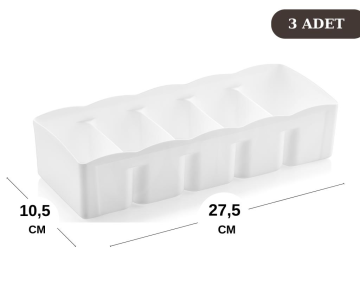 Flosoft 3’lü 5 Bölmeli Organizer Geniş Set