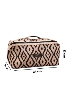 Bohe Makyaj Çantası, Düzenleyici, Seyahat Tipi Çanta Organizer 24x16x13 cm