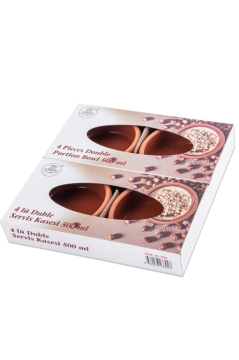 Elizi Çömlekleri 4 Adet Sırlı Toprak Güveç Kasesi, Fırın Sütlaç Yoğurt Kabı 4’lü Set (4x500ml) SIRLI