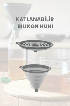 Yer Kaplamaz Katlanabilir Silikon Akordiyon Huni
