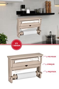 Flosoft 3’lü Folyoluk / Streçlik - Kağıt Havluluk - Folyoluk 3’ü Bir Arada