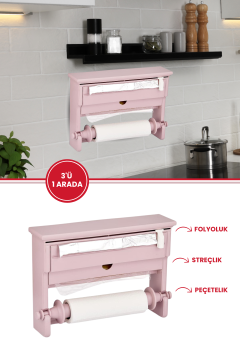 Flosoft 3’lü Folyoluk / Streçlik - Kağıt Havluluk - Folyoluk 3’ü Bir Arada