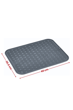 Büyük Boy Çok Amaçlı Bulaşık Matı, Kaydırmaz Silikon Kurutmalık Lavabo Buzluk Halısı 40x32cm