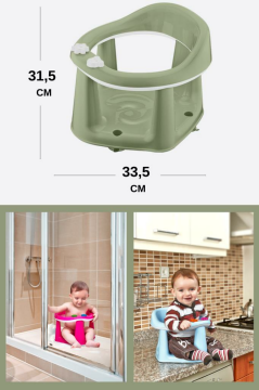 Flosoft Kaymaz Vakum Ayaklı Bebek Banyo Oturağı & Mama Oturağı 2in1