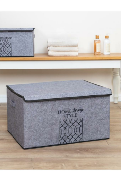 Keçe Kapaklı Mega Plus Baza Hurcu, Çok Amaçlı Düzenleyici Organizer Kutu Mega Boy 57x41x31 Cm