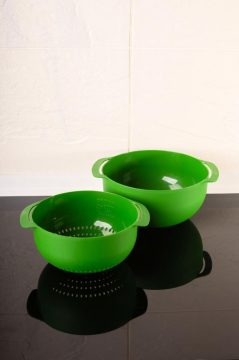Makarna, Sebze, Meyve Yıkama Süzgeci Badyalı - 5 Litre Karıştırma Kabı Çok Amaçlı İkili Set 26 cm