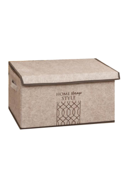 Keçe Kapaklı Maxi Baza Hurcu, Çok Amaçlı Düzenleyici Kutu Organizer Sandık Maxi Boy 47x37x24 Cm