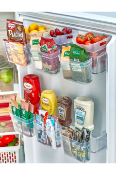 Flora 5 Adet Asılabilir Buzdolabı Düzenleyici, Çok Amaçlı Mini Kutu, Dolap İçi Organizer 5’li Set