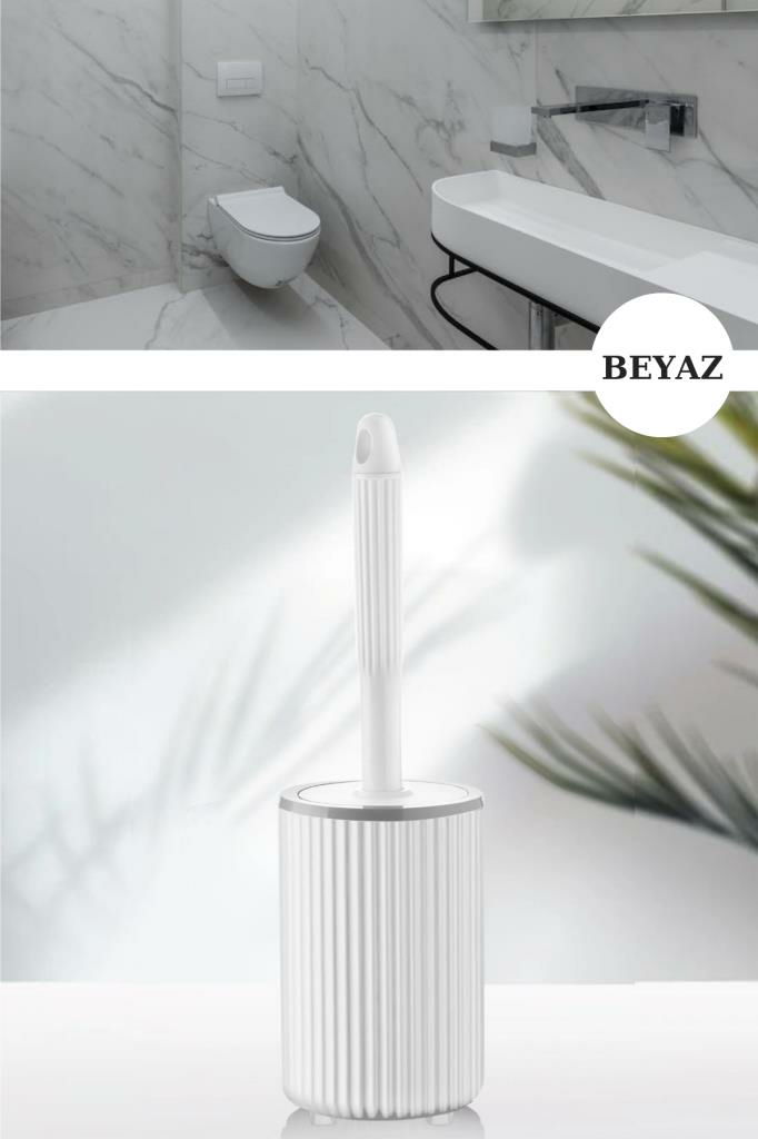 Flora Yuvarlak Tuvalet Fırçalık, Klozet Banyo WC Temizlik Fırçası