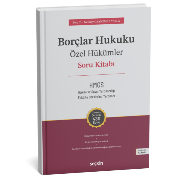 2025 Borçlar Hukuku Özel Hükümler Soru Kitabı (Doç. Dr. Tolunay Ozanemre Yayla)