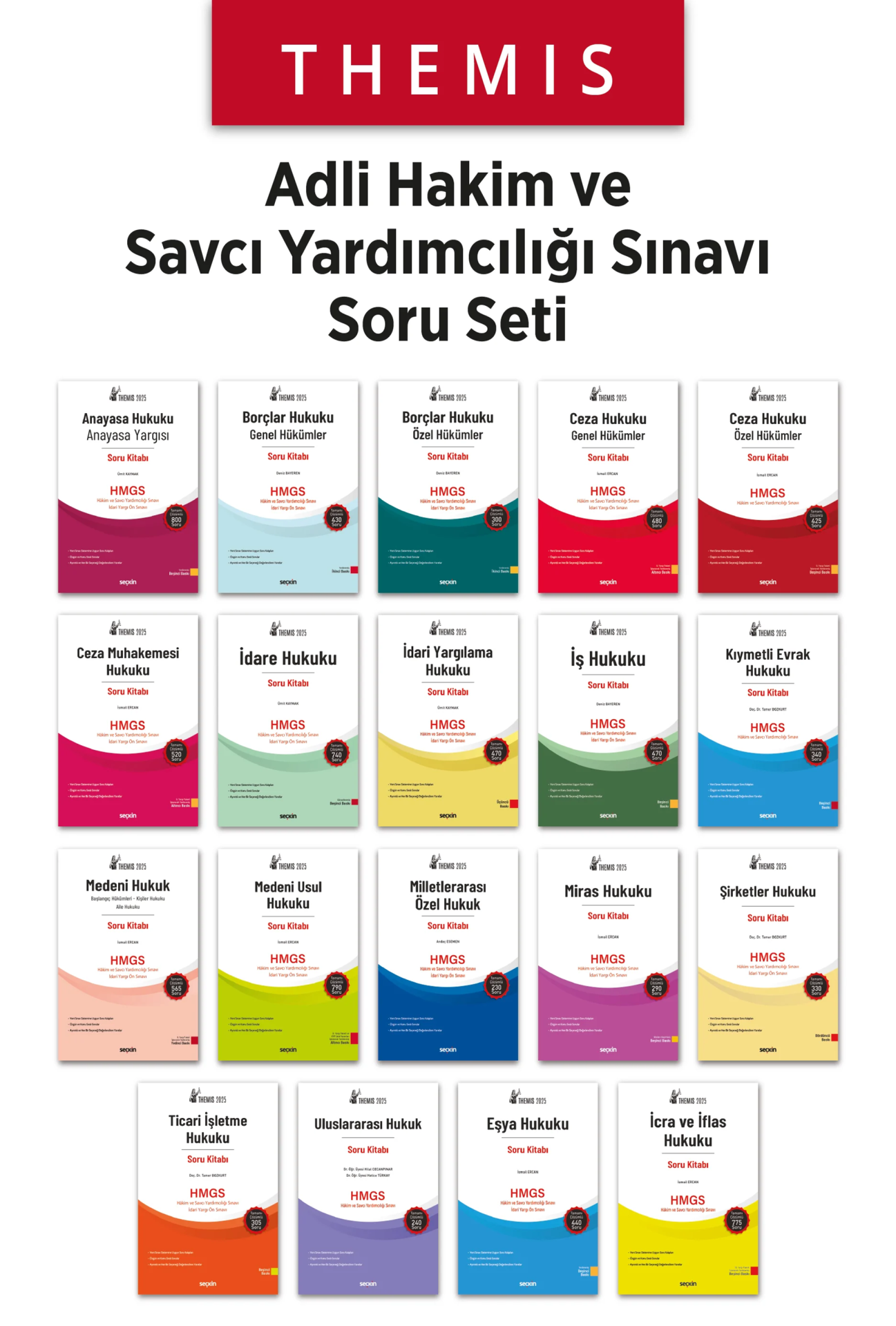 THEMIS Adli Hakim ve Savcı Yardımcılığı Sınavı Soru Seti 2025 (19 Kitap Tamamı Çözümlü 8940 soru)