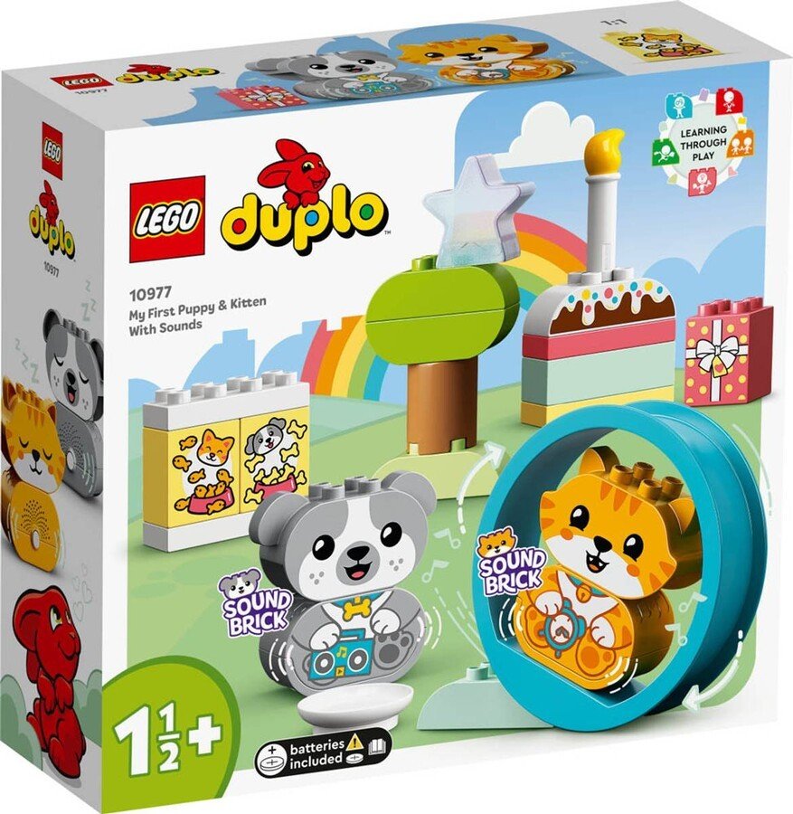 LEGO DUPLO SESLİ İLK YAVRU KÖPEĞİM VE YAVRU KEDİM 10977