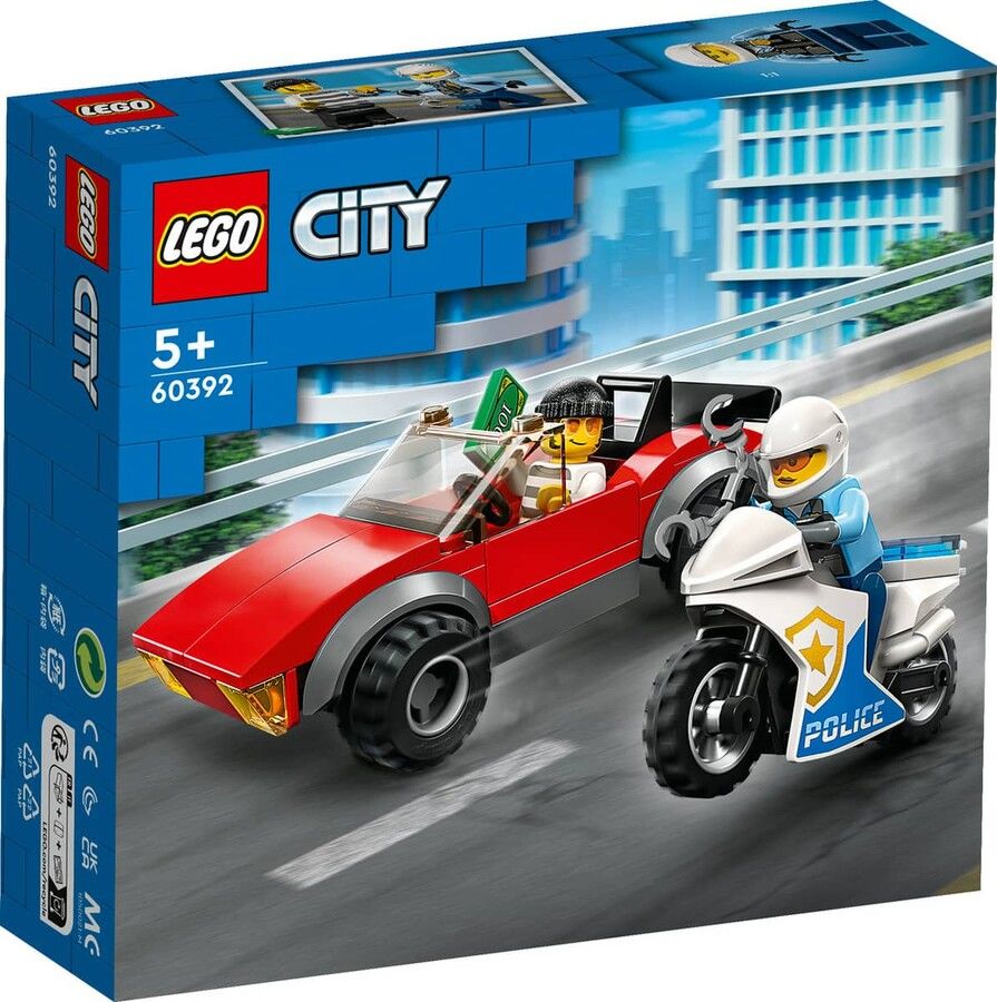 LEGO  City Polis Motosikleti Araba Takibi 60392