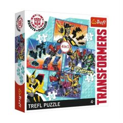 Trefl Puzzle Çocuk 207 Parça 4 in 1 Transformers Transformation Time