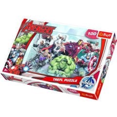 Trefl Puzzle Çocuk 100 Parça Avengers Lets Attack Marvel