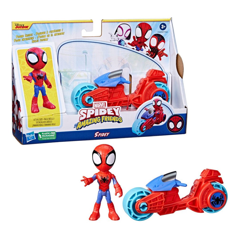 Spider And Hıs Amazıng Frıends Motorsiklet Ve Figür Spidey  F7459