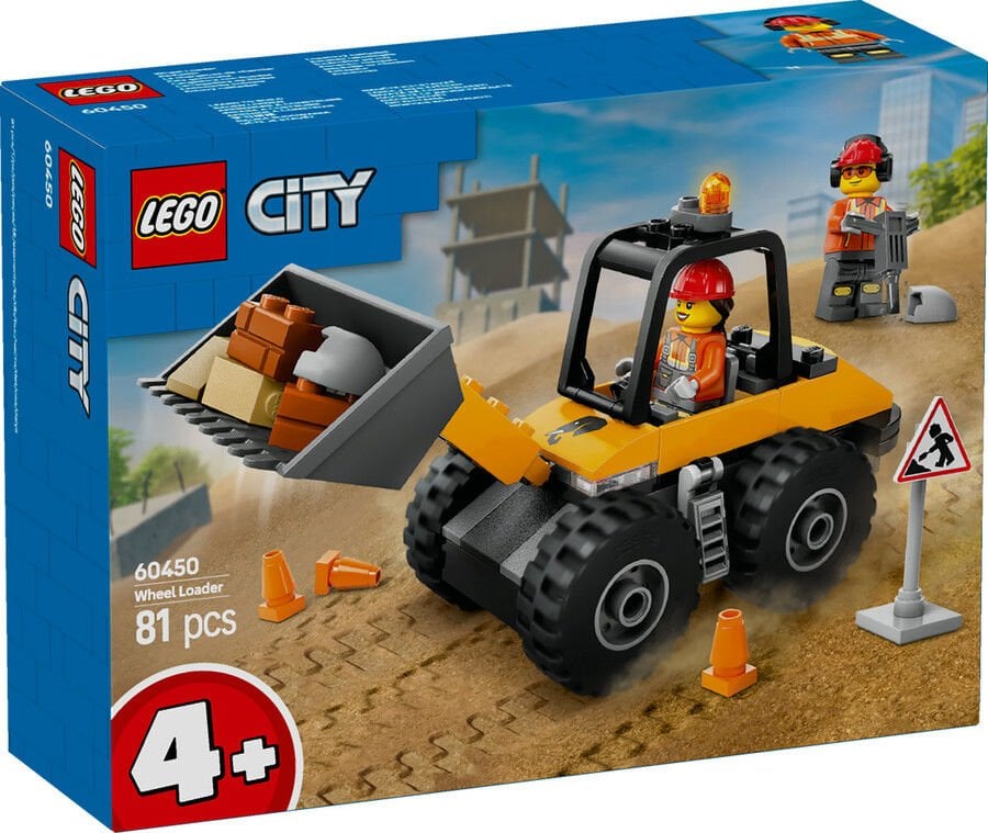 LEGO Sarı Tekerlekli İnşaat Yükleyicisi İnşa Edilebilen Araç Seti 60450