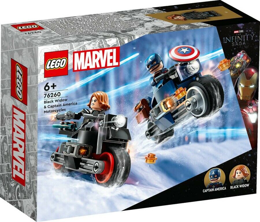 LEGO  Marvel Black Widow ve Kaptan Amerika Motosikletleri 76260
