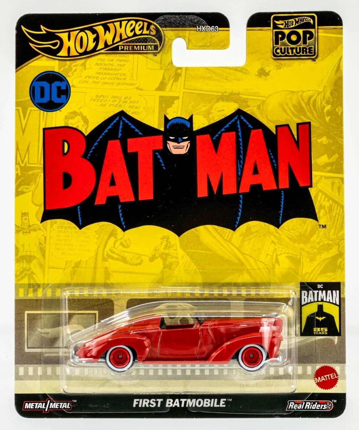 Hot Wheels Premium Pop Culture DC Batman First Batmobile HVJ40