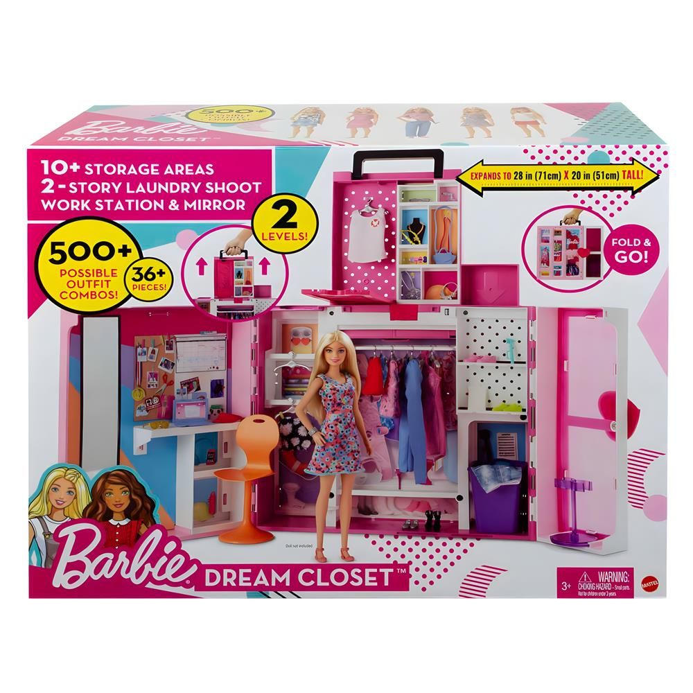 BARBİE  DREAM CLOSET KIYAFET DOLABI HBV28