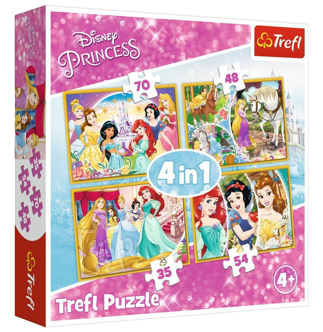 Trefl Puzzle Çocuk 207 Parça Happy Day of Princesses 4lü