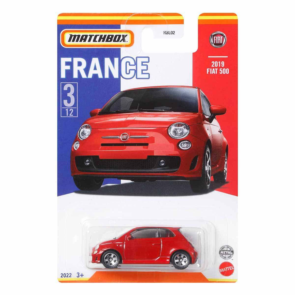 MATCHBOX Fransa Araçları Serisi HBL02 - 2019 Fiat 500