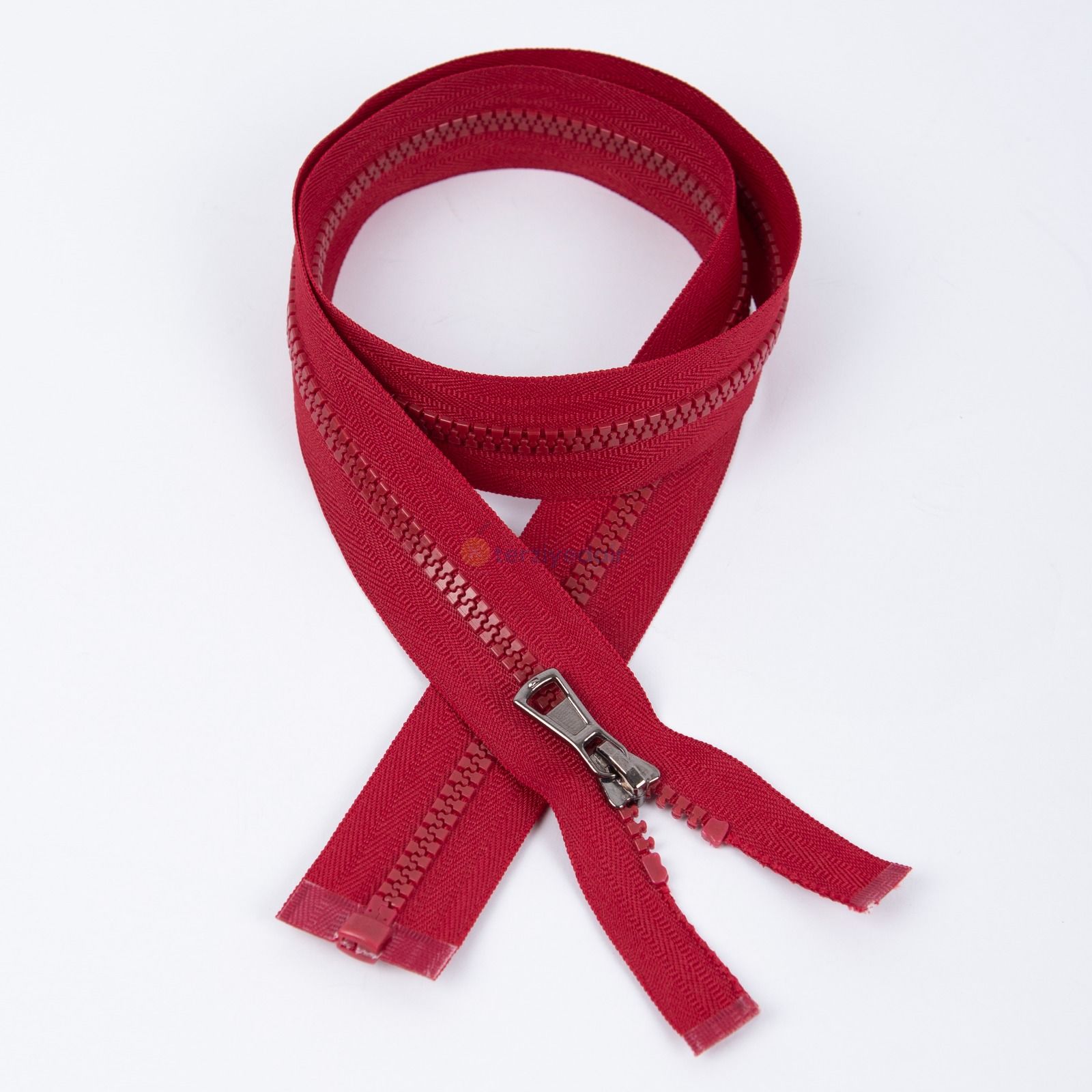 80cm Claret Red Bone Teeth Zipper