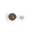 17mm Yıldızlı Antik Kot Düğmesi 100 Adet