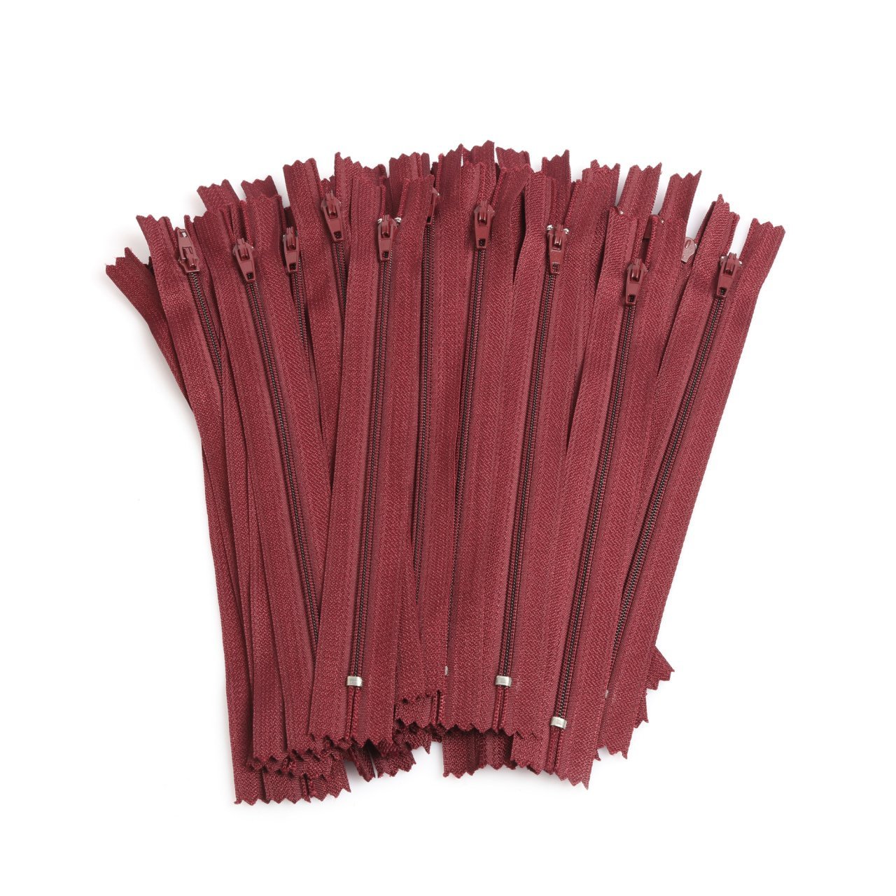 20cm Koyu Bordo Pantolon Fermuarı 50Adet