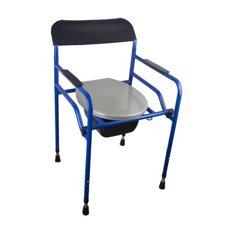 Katlanır Klozet Yükseltici Komot Hasta Tuvalet Sandalyesi Mavi