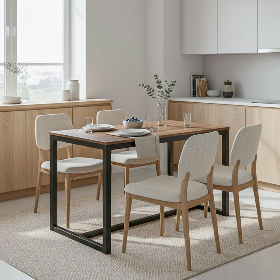 Hector 120 Yemek Masası Siyah-Ceviz