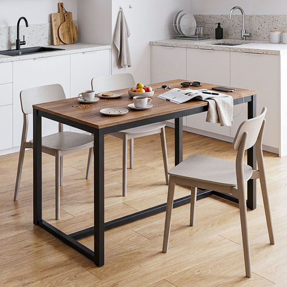 Hector 120 Yemek Masası Siyah-Ceviz