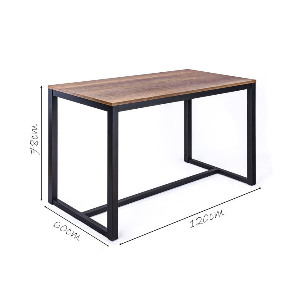 Hector 120 Yemek Masası Siyah-Ceviz