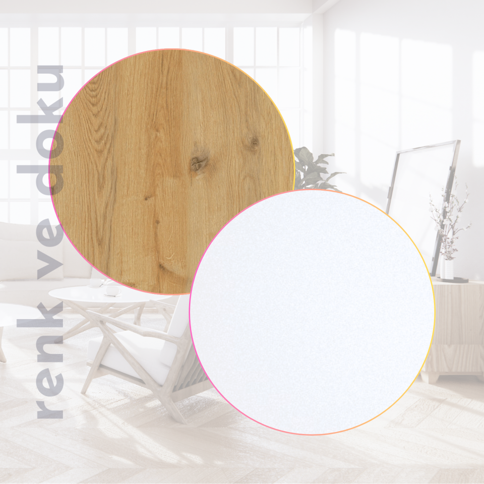 Hector 120 Yemek Masası Beyaz-Meşe