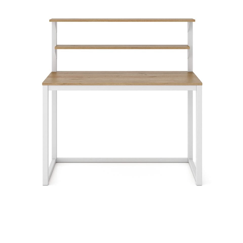 Hercules 120 Çalışma Masası Beyaz-Meşe