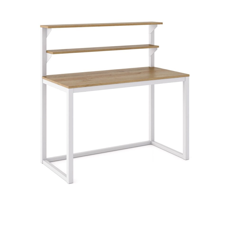 Hercules 120 Çalışma Masası Beyaz-Meşe