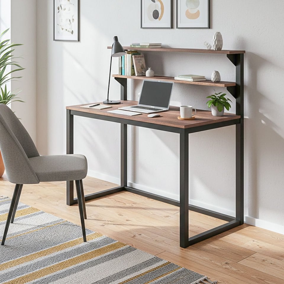 Hercules 120 Çalışma Masası Siyah-Ceviz