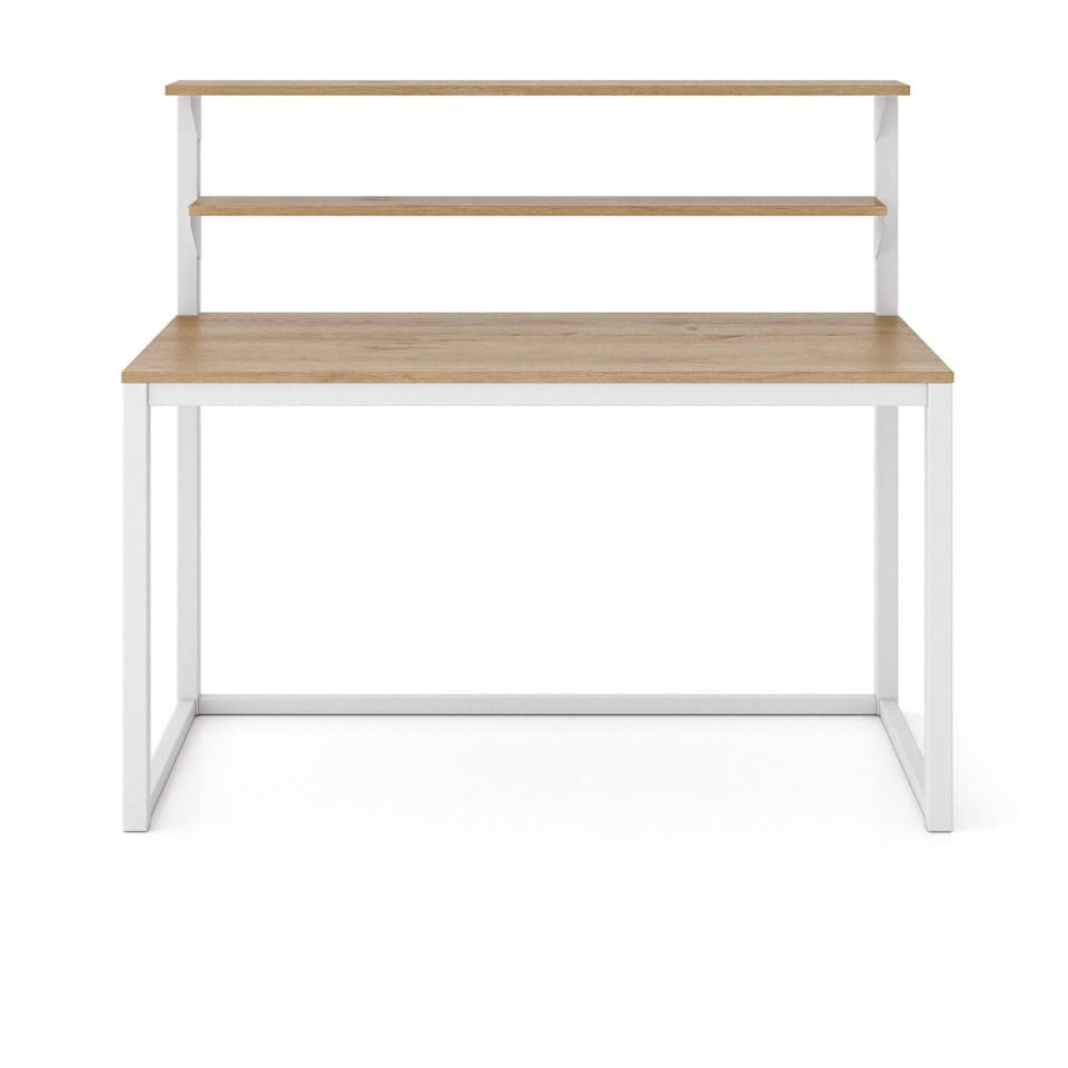 Hercules 139 Çalışma Masası Beyaz-Meşe