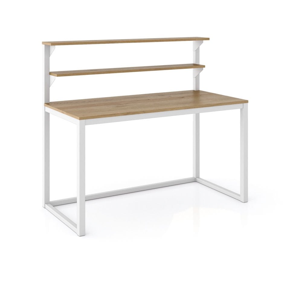 Hercules 139 Çalışma Masası Beyaz-Meşe