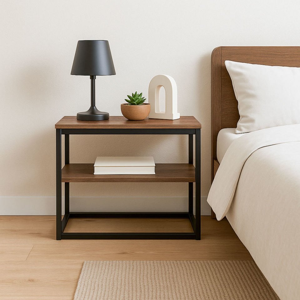 Grace 72 Komodin Siyah-Ceviz