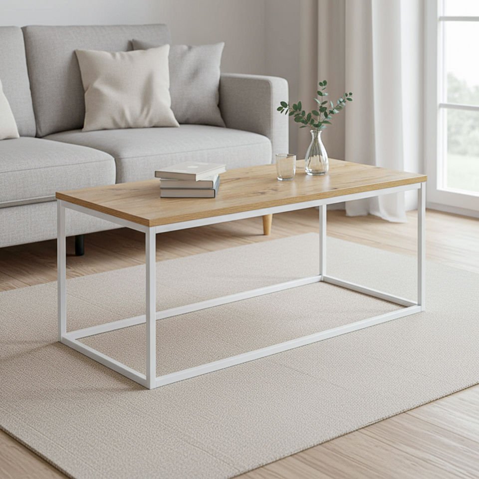 Grace 113 Orta Sehpa Beyaz-Meşe