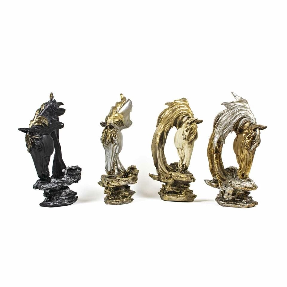 Su İçen At Heykeli Siyah