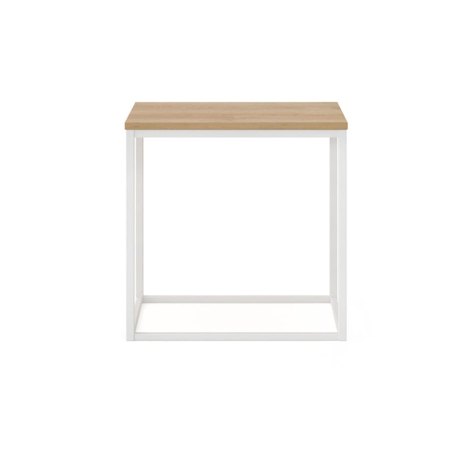 Grace 55 Yan Sehpa Beyaz-Meşe